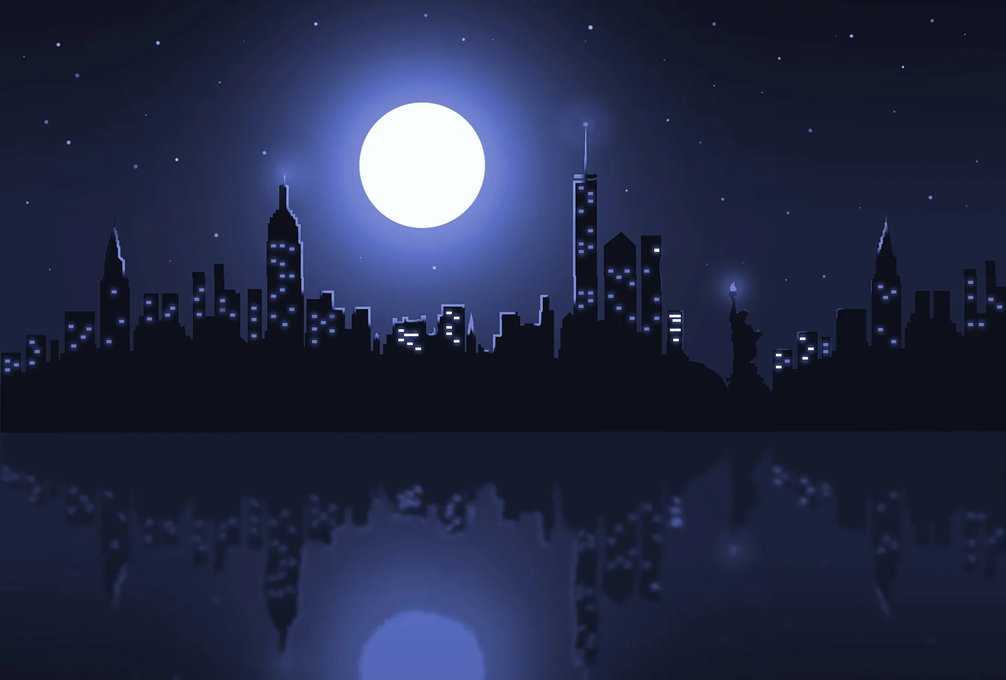 New York at night